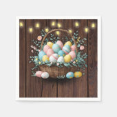 Rustic Floral Easter Eggs Baby shower Servet (Voorkant)