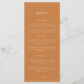 Rustic Floral Elegant Minimal Wedding | Menu (Voorkant)