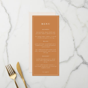 Rustic Floral Elegant Minimal Wedding Menu
