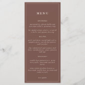 Rustic Floral Elegant Minimal Wedding | Menu (Voorkant)