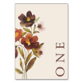 Rustic Floral Elegant Minimal Wedding | Tabelnumme Kaart (Achterkant)