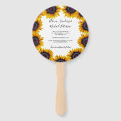 Rustic floral elegant script wedding save date handwaaier (Achterkant)