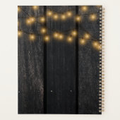 Rustic floral elegant wood bride and groom wedding planner (Achterkant)