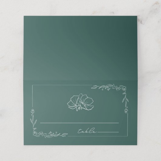 Rustic Floral Emerald Wedding (Buitenkant ongevouwen)