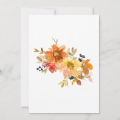 Rustic Floral Friendsgiving Dinner Kaart (Achterkant)