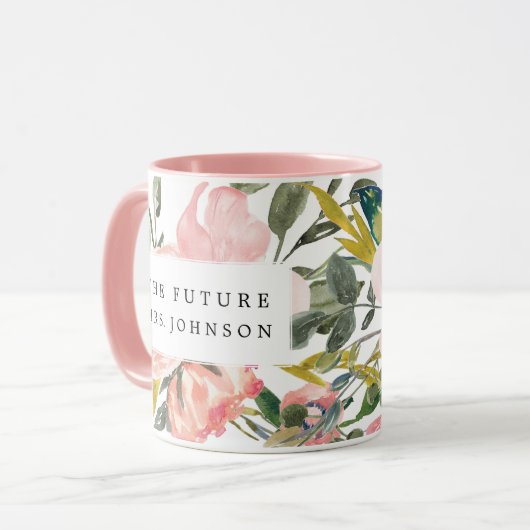 Rustic Floral Future Mrs Coffee Mok (Voorkant links)