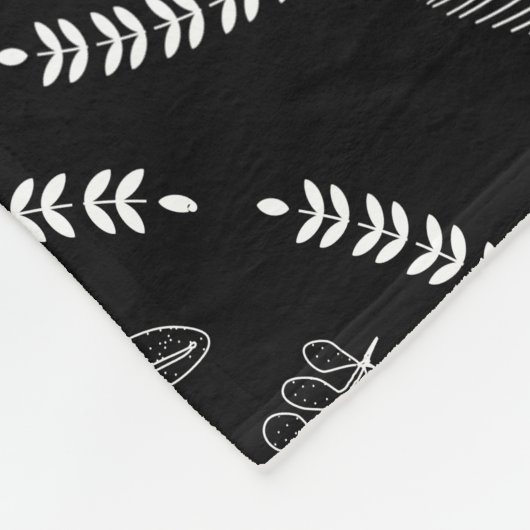 Rustic Floral Garland Folk Art Pattern Fleece (Hoek)