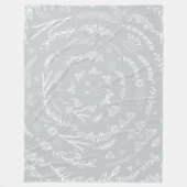 Rustic Floral Garland Folk Art Pattern Fleece Deken (Voorkant)