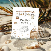 Rustic Floral Gevist Pacifier Hunt Baby shower Poster