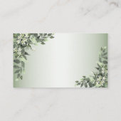 Rustic Floral Greenery Eucalyptus Leaves Details Informatiekaartje (Achterkant)