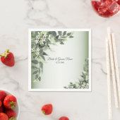 Rustic Floral Greenery Eucalyptus Leaves Servet (Insitu)