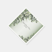 Rustic Floral Greenery Eucalyptus Leaves Servet (Hoek)