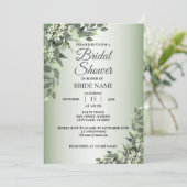 Rustic Floral Greenery Leaves Vrijgezellenfeest Kaart (Staand voorkant)