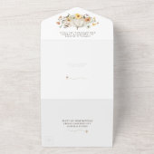 Rustic Floral Harvest Herfst Pumpkin Weddenschap All In One Uitnodiging (Buitenkant)