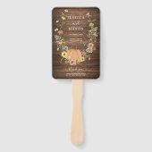 Rustic Floral Harvest Pumpkin Wedding Programme Handwaaier (Voorkant)