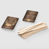 Rustic Floral Harvest Pumpkin Wedding Programme Handwaaier (Niet-gemonteerd)