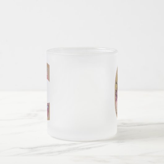 Rustic Floral Initiaal Letter C Monogram Matglas Koffiemok (Center)