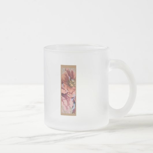Rustic Floral Initiaal Letter I Monogram Matglas Koffiemok (Rechts)