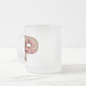 Rustic Floral Initiaal Letter P Monogram Matglas Koffiemok (Voorkant links)