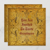 Rustic Floral Invitation Kaart (Voorkant / Achterkant)