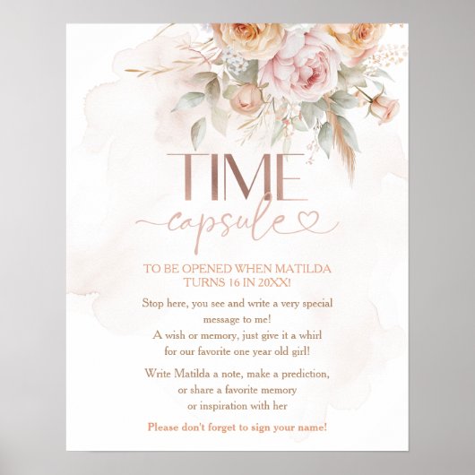 Rustic Floral is niet haar prachtige tijdcapsule Poster (Voorkant)