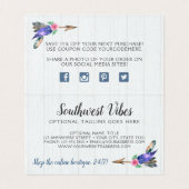 Rustic Floral Koe Skull Waterverf Boho Hartelijk d Kaart (Binnenkant ongevouwen)