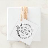 Rustic Floral Kraft Paper Weddenschap Bedankjes Labels (In situ)