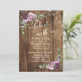 Rustic Floral Lights Reception van Us Rustic Kaart (Staand voorkant)