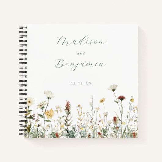Rustic Floral Mariage Livre d'Invité (Devant)