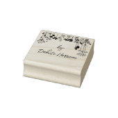 Rustic Floral Modern Script Custom Name Signature Rubberstempel (Stempel)