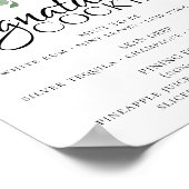 Rustic Floral | Navy Blush Burgundy Pas getrouwd D Poster (Hoek)