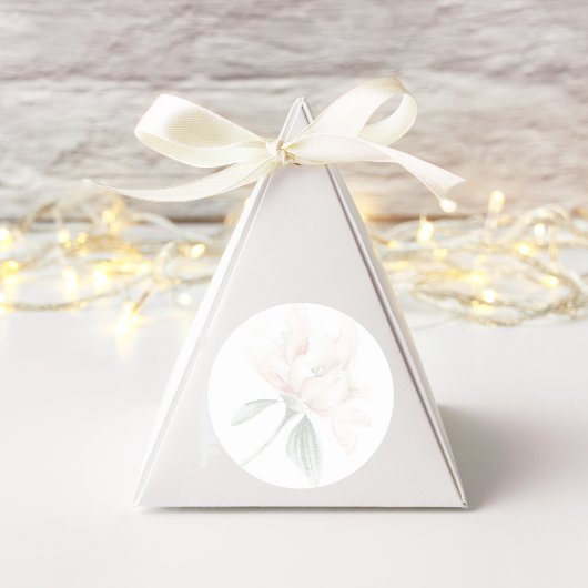 Rustic Floral Neutral Elegant Wedding Ronde Sticker