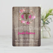 Rustic Floral Nursing School Invitation (Debout devant)