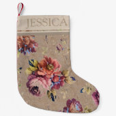  Rustic Floral op maat Kleine Kerstsok (Voorkant)
