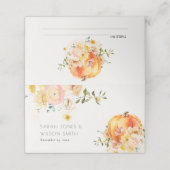 Rustic Floral Oranje herfst Pumpkin Wedding (Buitenkant ongevouwen)