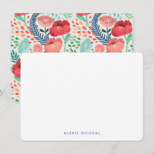 Rustic Floral  print - Speciaal schrijfwerk Notitiekaartje