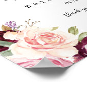 Rustic Floral Rehearsal Dinner Welcome Sign Poster (Hoek)