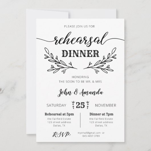 Rustic Floral repetition Kaart (Voorkant)