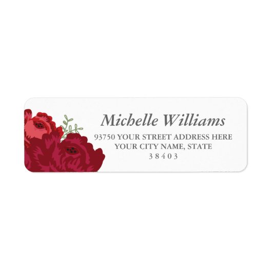 Rustic Floral Return Address Labels (Voorkant)
