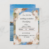 Rustic Floral Sky Wedding Invitation (Devant / Derrière)