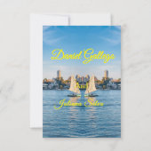 Rustic Floral Sky Wedding Invitation Kaart (Achterkant)