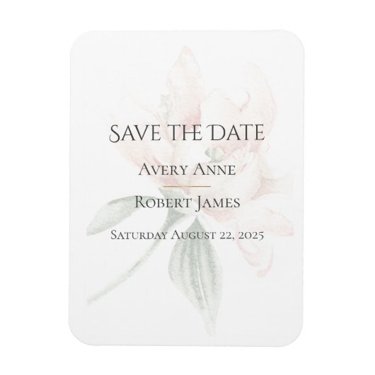 Rustic Floral slaat de datum op Magneet (Verticaal)