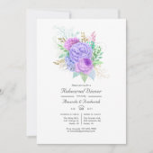 Rustic Floral Spring repesal Dinner Invitation Kaart (Voorkant)