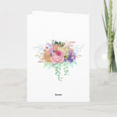 Rustic Floral Spring Wedding Bedankkaart (Achterkant)