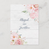 Rustic Floral Spring Wedding Direction Insert Informatiekaartje (Achterkant)