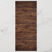 Rustic Floral String Lights Menu Mariage Dîner (Dos)