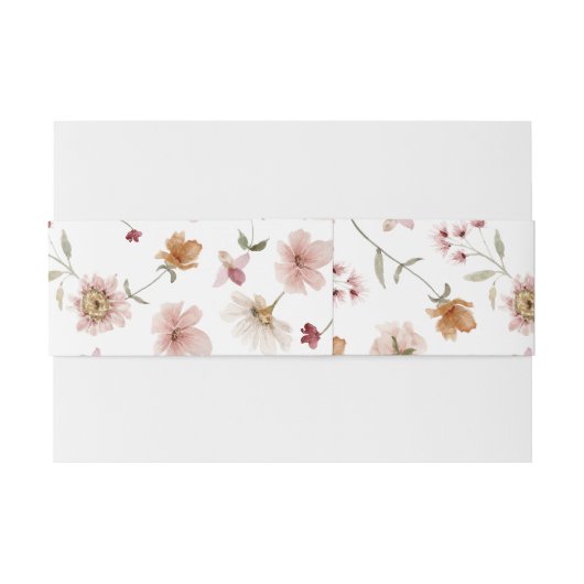 Rustic Floral Uitnodigingen Wikkel (Achterkant Voorbeeld)