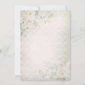 Rustic Floral Vintage Wedding Kaart (Achterkant)