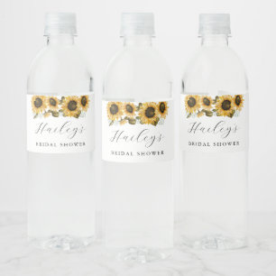 Rustic Floral Vrijgezellenfeest Waterfles Etiket