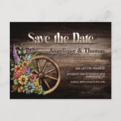 Rustic Floral Wedding Aankondigingskaart (Voorkant)